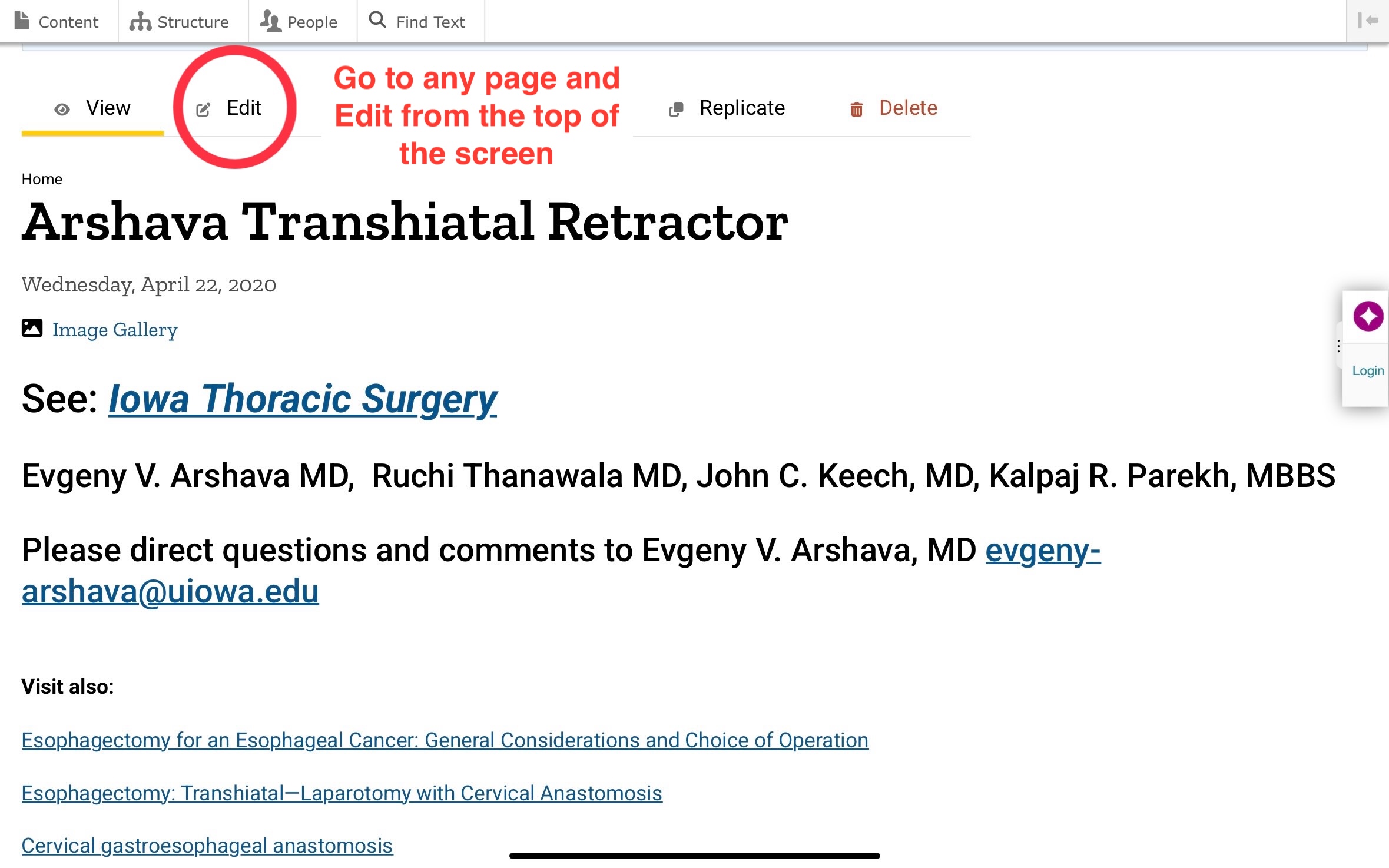 edit from top of page