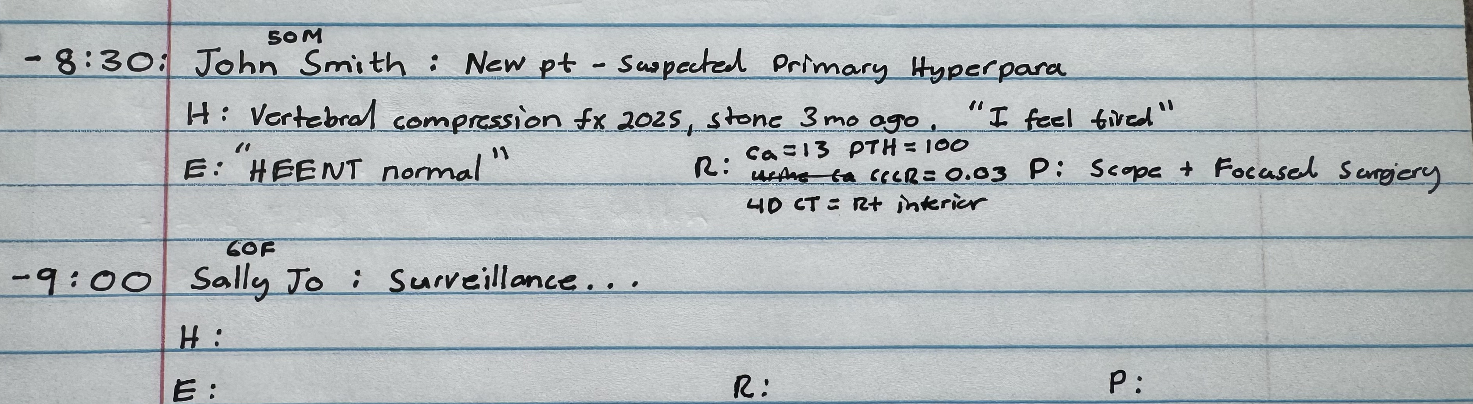 Picture of paper with writing