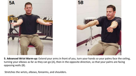 Stretches to prepare for percussion 