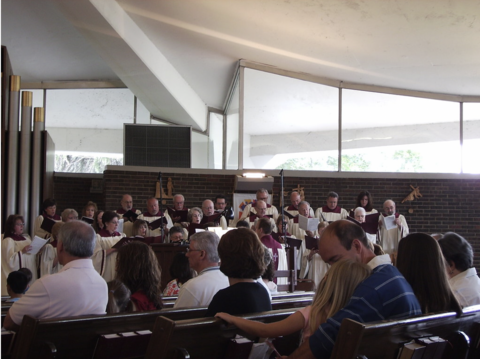 Audience listening to choir
