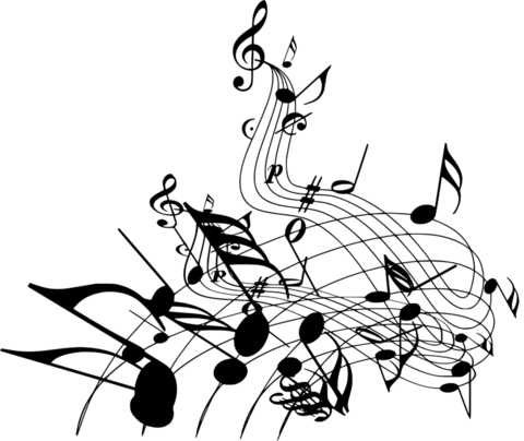 Jumbled musical notes