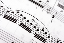 musical notes on a music sheet musical notes on a music sheet