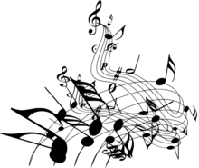 Jumbled music notes