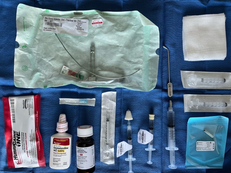 Bedside vocal fold injection materials