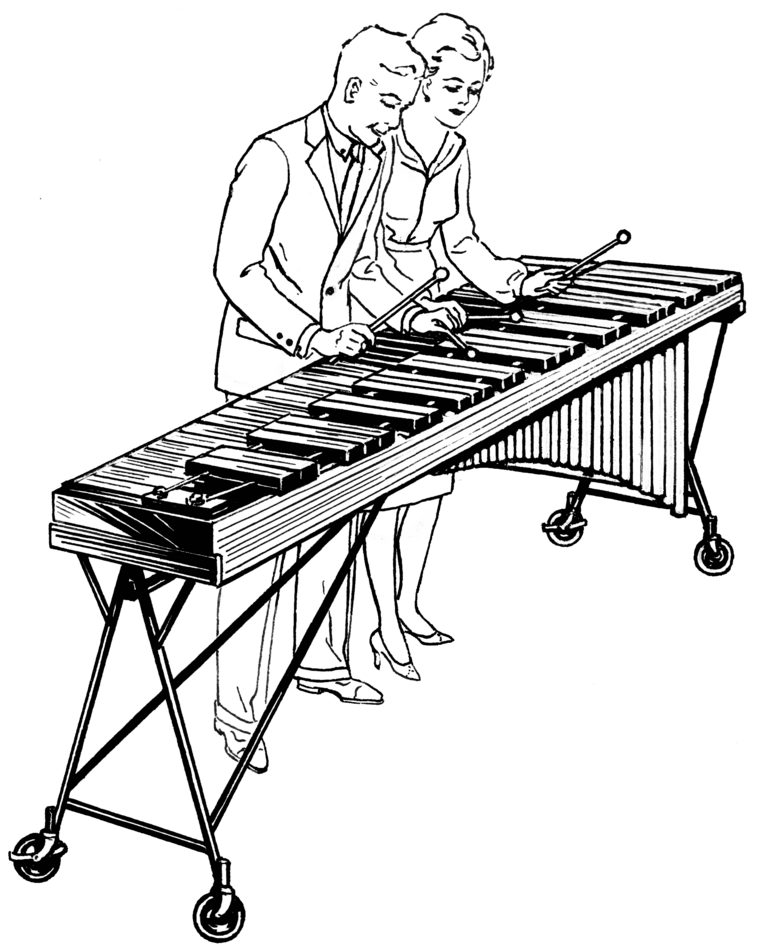 Pearson Scott Foresman, Public domain, via Wikimedia Commons https://commons.wikimedia.org/wiki/File:Marimba_(PSF).png downloaded 2-18-2024