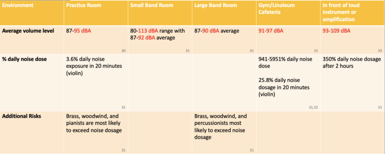 Music Environments and Hearing Loss Risks