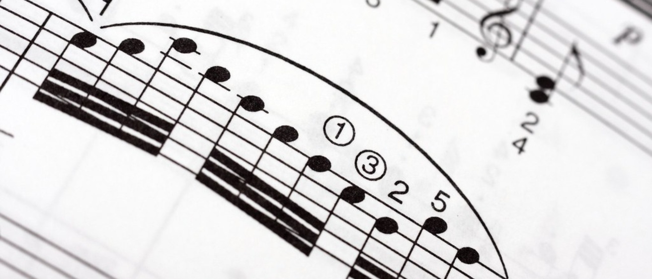 Fast musical notes